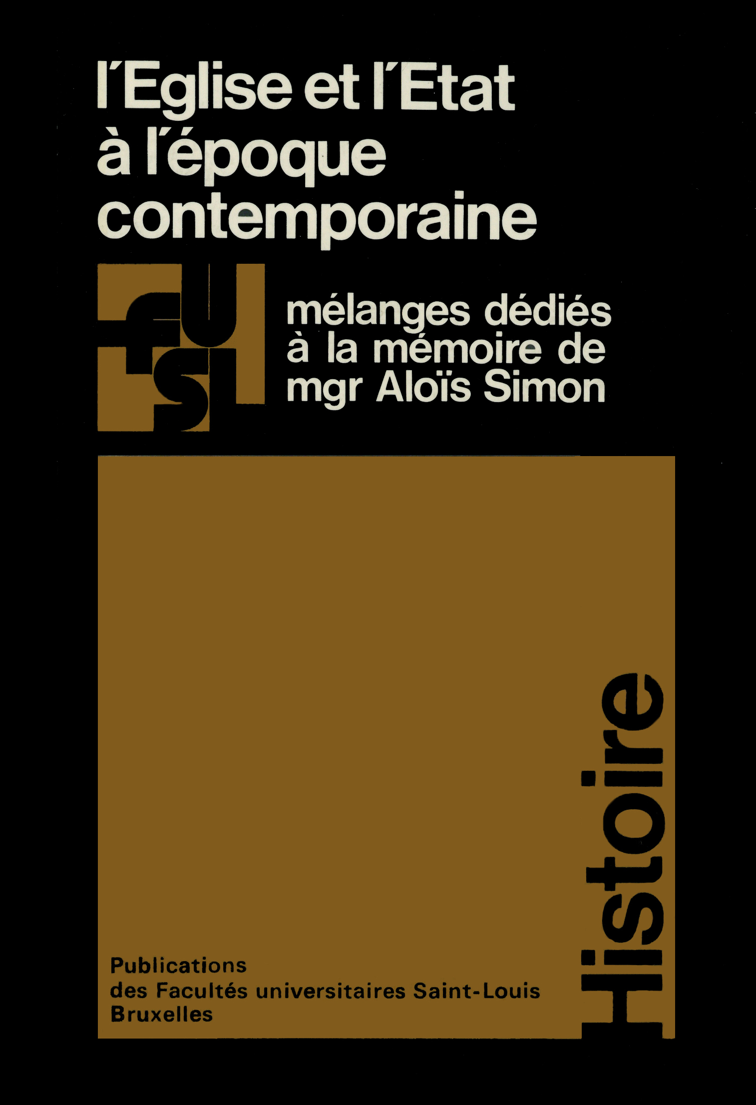 Cover of L’Église et l’État à l’époque contemporaine
